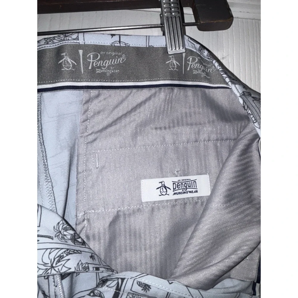 Original Penguin Mens Short Size 33 Heritage Beach Club Gray 8 Inch Inseam